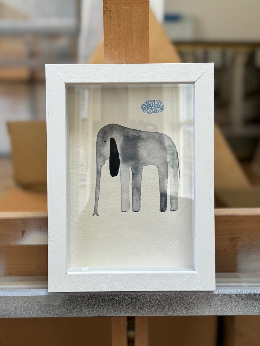 Elephant with Blue Cloud