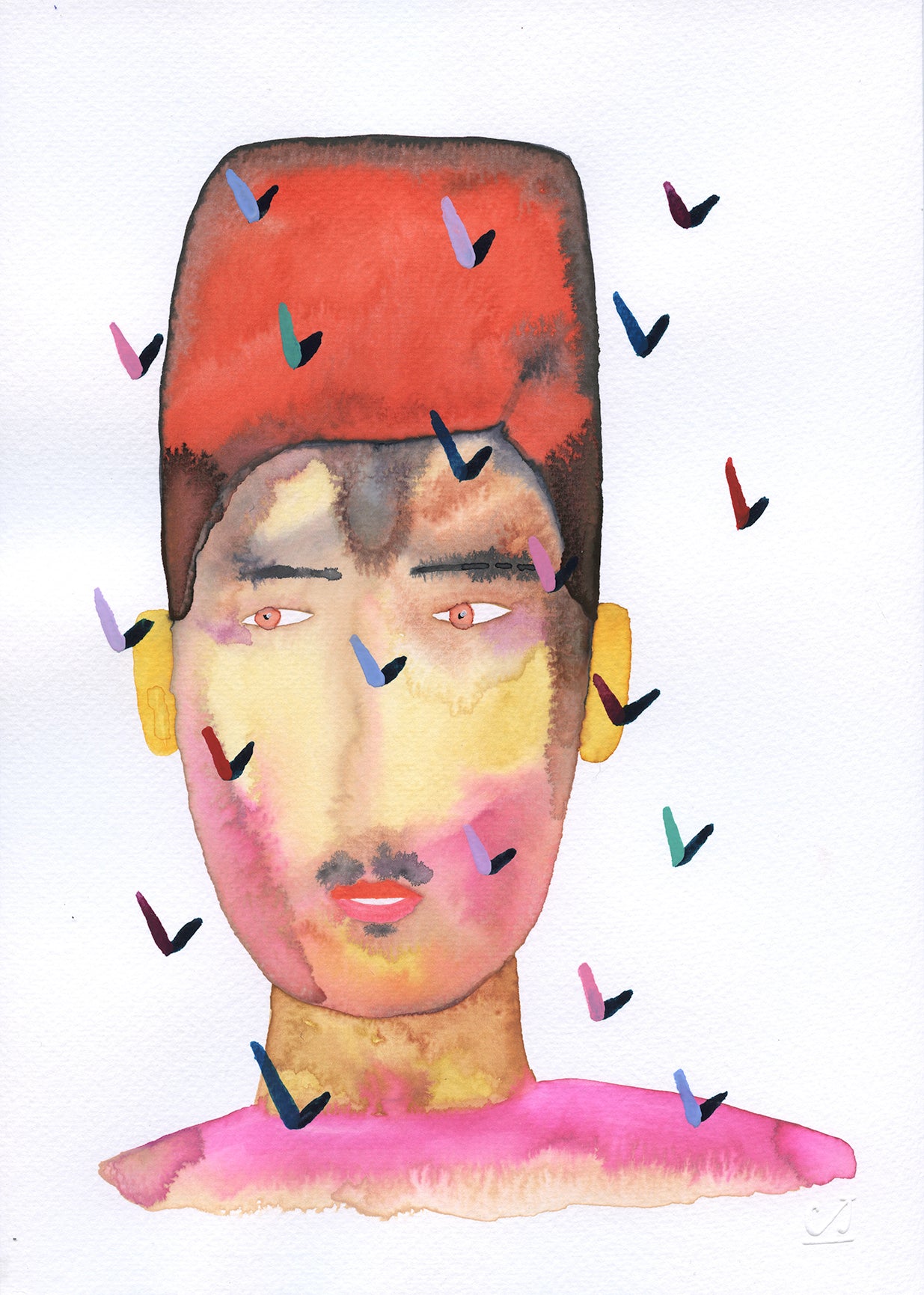 Guy with Red Fade