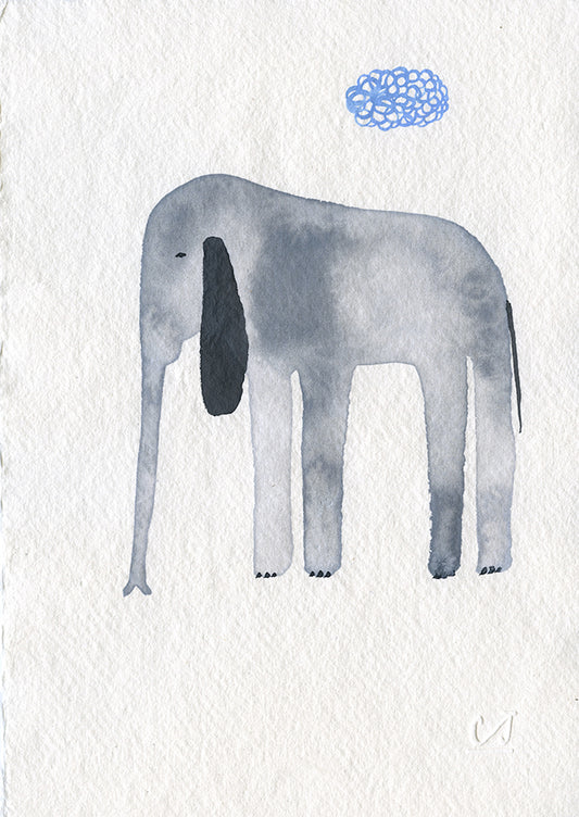 Elephant with Blue Cloud